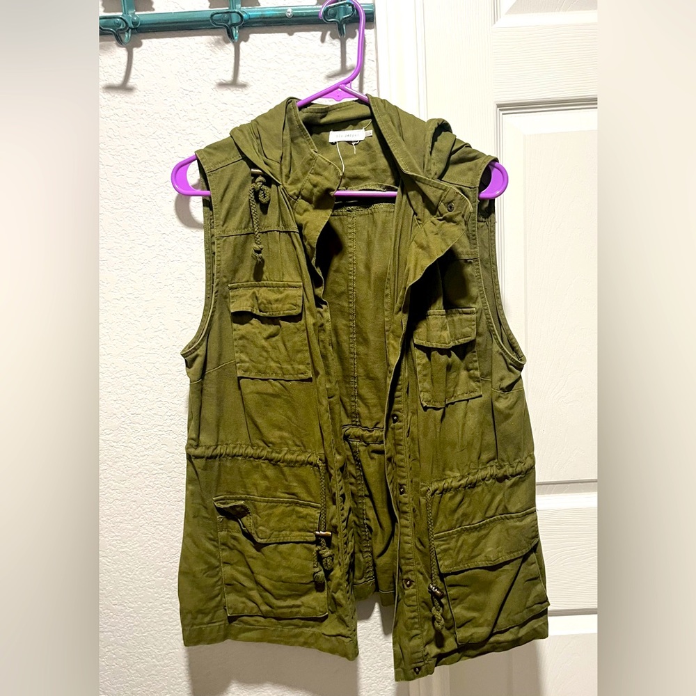 Women’s Olive Green Fashion Utility Vest